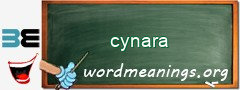 WordMeaning blackboard for cynara